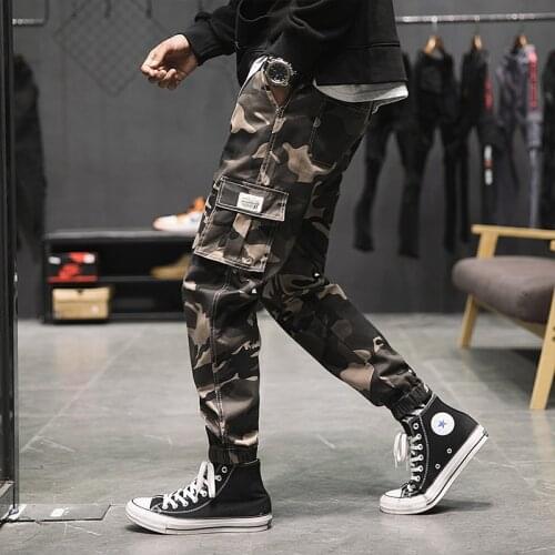 Spring And Autumn Winter Youth Student Boys' Legged Sports Pants Handsome Camouflage Multi Pocket Overalls Mens Casual Korean