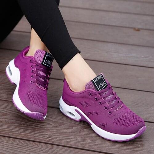 Woman Sneakers Shoes Plus Size Breathable Platform Exercise Casual Shoes Fashion Height Increasing Ladies Fitness