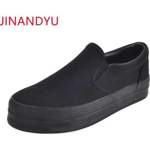 Slip on Canvas Shoes for Women Platforms White Black Women Shoes Chunky Platform Sneakers Fashion Casuales Sport Shoes Woman