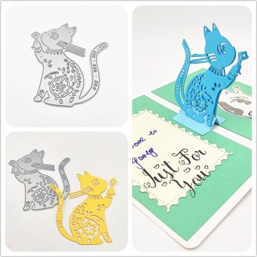 ZhuoAng Lively cat design cutting mold making DIY clip art book decoration embossing mold