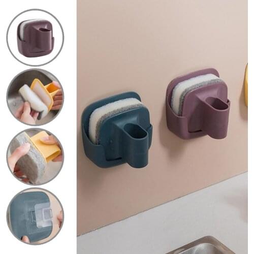 Plastic 1 Set High Quality Kitchen Sponge Brush Pot Cleaner Gadget Simple Pan Brush Stable for Daily Life