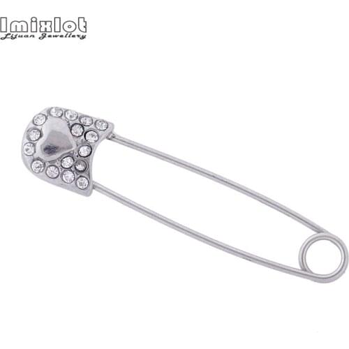 1PC Heart Rhinestone Pin Studs Earrings for Women Gothic Stainless Steel Earrings Female Korean Jewelry Ear Cuff Accessories