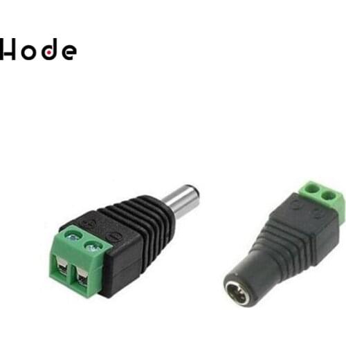 12V 2.1 x 5.5mm DC Power Male female Plug Jack Adapter Connector Plug for CCTV single color LED Light