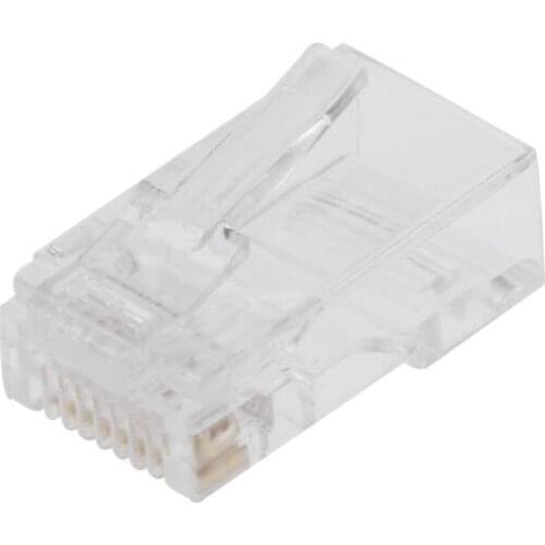 25/100Pcs Gold Plated RJ45 Net Network Cables Modular Plug Cat5 CAT5e Connector 8P8C Modular Rj45 Plug Terminals