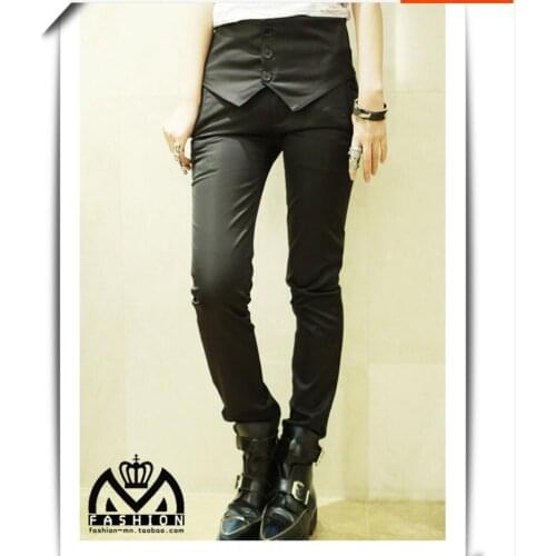 27-44 Mens Trousers Slim Casual Pants High Quality Nightclub Cummerbund Decoration Fashion Trousers Hairstylist Singer Costumes