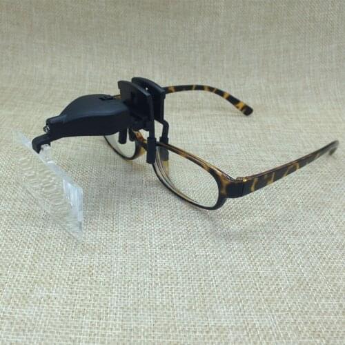3 Lens Clip-On 1.5X 2.5X 3.5X 3D Reading LED Lights Magnifying Glass Eye Magnifier Watch Repair Oculos helping hands soldering