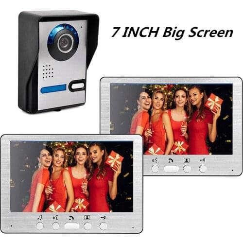 7 Inch Waterproof Video Door Phone Intercom Doorbell Home Security Camera Monitor Night Vision Motion Detection System