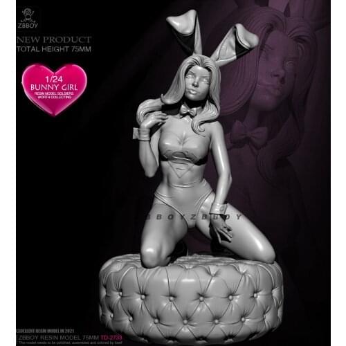 75mm 1/24 Resin model kits figure beauty colorless and self-assembled TD-2733