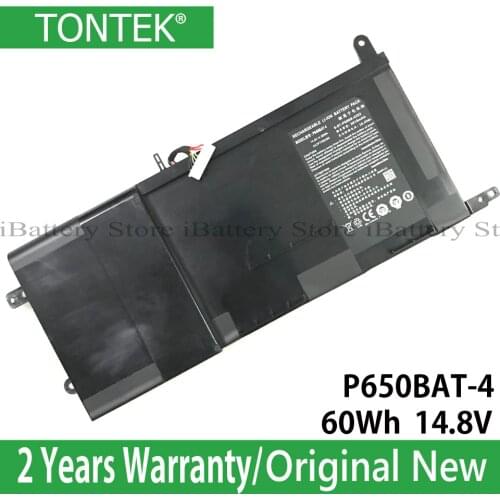 Genuine P650BAT-4 Battery For Sager NP8678 NP8652 NP8651 Clevo T5 T5S T7 T7-SKYLAKE-970M P650SE P650SA Z7M Z7S2 Z8 P651SG
