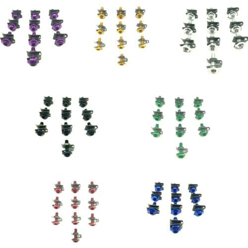 M6 6MM 10pcs Motorcycle Scooters Fairing Body Work Bolts Nuts Spire Speed Fastener Clips Screw for Yamaha Honda Aprilia RSV4