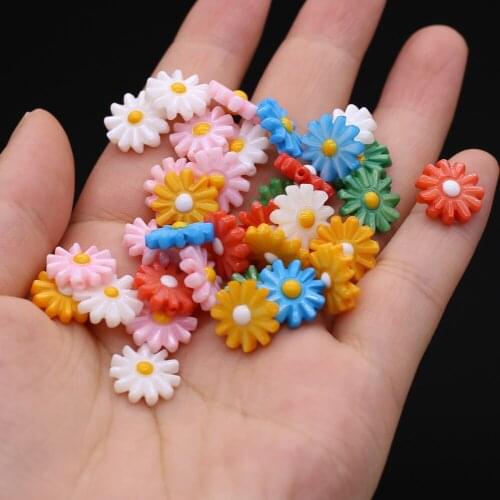 Sun Flower Shape Natural Shell Spacer Beads Loose Beads for Jewelry Making DIY Necklace Bracelet Earrings Accessories