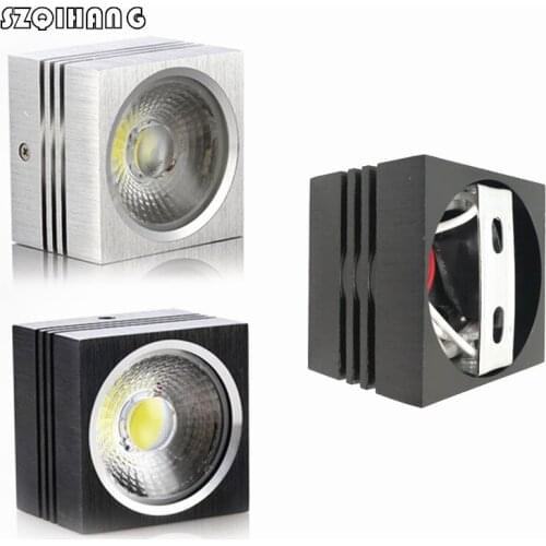 COB LED Downlights 7W/10W/12W/15W Surface Mounted dimmable LED Ceiling Lamps Spot Light square COB LED Downlights AC85-265V