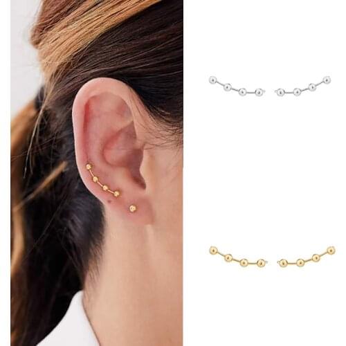 CRMYA Bohemian Simple Fashion Gold Silver Plated Crawler ear Climber Earrings For Women Wedding Trendy Jewelry Accessories Punk