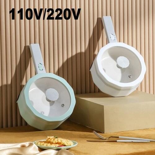110V/220V Electric Cook Pot 1.5L Home Saucepan MultiFunction Frying Pan Multicooker With Steamer Dormitory Hot Pot Nonstick Pans
