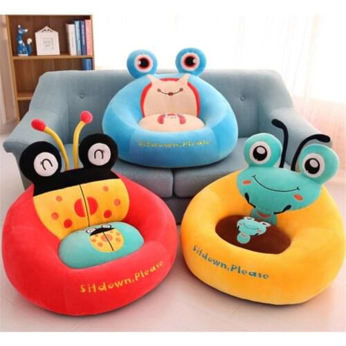 Fancytrader Pop Lovely Soft Animals Plush Sofa Toy Big Stuffed Cartoon Chair Anime Sofa for Adults and Kids 60x60cm 3 Models