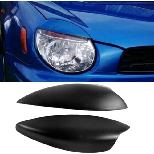 For Subaru Impreza WRX STi7 2001-2003 Glossy Black Car Sticker Front Headlights Eyebrow Eyelid Trim Cover Accessories