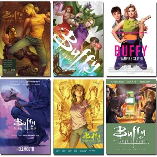 Buffy The Vampire Slayer Horror Movie Poster Art Prints Silk Canvas Wallpaper Decorative Wall Picture For Living Room-002