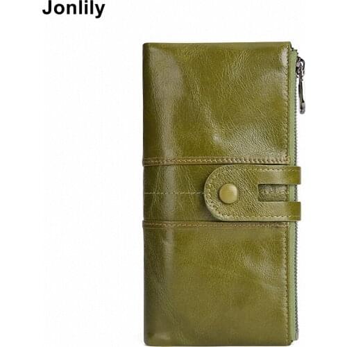 Jonlily womens Wallet Small Money Purses New Design With Coin Bag Card Pocket Phone Bag Zipper Wallet -KG101