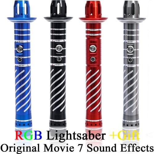Laser Sword Original Movie 7 Sets Soundfonts Metal Handle Light Saber Automatic NiteCore Extreme Lightsaber Cosplay Sound Toy