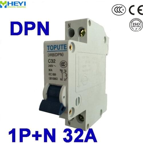Mini Circuit breaker 32A DPN 1P+N MCB