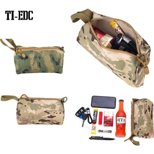 Multi-Purpose Clip-on Zippered Poly Bags,Outdoor Camouflage Storage Bag Tactical Running Portable EDC Tool Bag