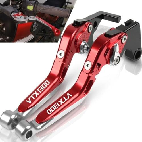 Motorcycle Folding Extendable CNC Moto Adjustable Clutch Brake Levers For HONDA VTX1300 2003 2004 2005 2006 2007 2008 2009 2010