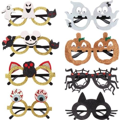 Halloween Glasses Pumpkin Cat Spider Ghost Glasses Holiday Party Tricky Photo Props Demon Funny Glasses For Children Adult 8Pack