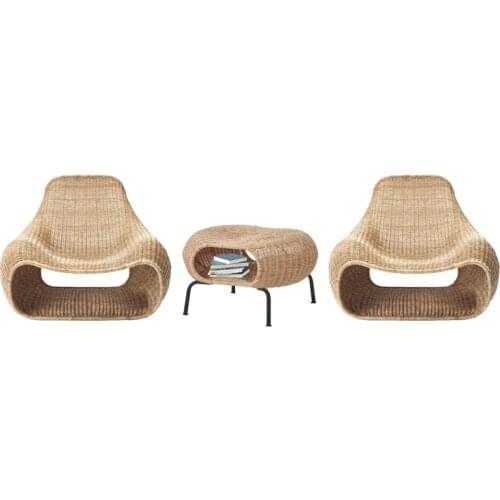 YL Customized B & B Creative Outdoor Indoor Rattan Chair Furniture Nordic Simple Southeast Asian Rattan Sofa Hotel Leisure Chair