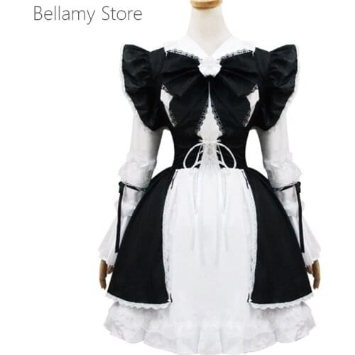 Lolita Japanese Cosplay super cute pussy Maid Dress