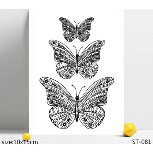 AZSG Different Size Butterfly Clear Stamps/Seals For DIY Scrapbooking/Card Making/Album Decorative Silicone Stamp Crafts