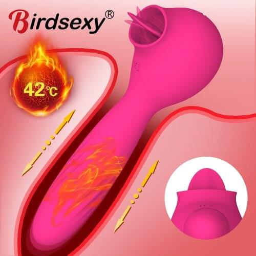 Silicone G-spot Vibrator For Adult Rechargeable Tongue Vibrator 10 Speed Vibrating Quiet Clitoris Stimulator Sex Toys for Women