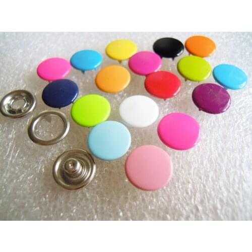 Mixed Coloful Capped Cover Button 1000sets Metal Buttons Sewing Scrapbooking 11MM