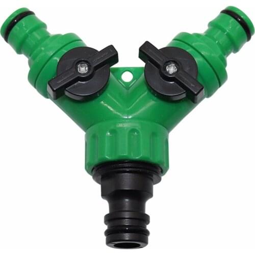 2 Way Garden Water Pipe Connectors Pipe Adapter Y Shape Hose Splitter Valve Garden Irrigation Fittings Tool Parts