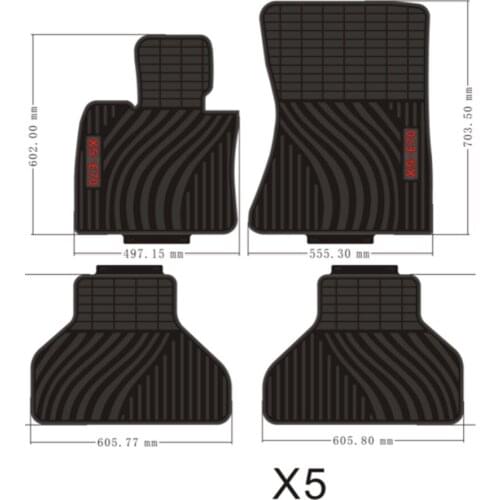 Special No Odor Carpets Waterproof Rubber Car Floor Mats for 2000-2006 Year BMW X5 E53 2007-2013 Year BMW X5 E70