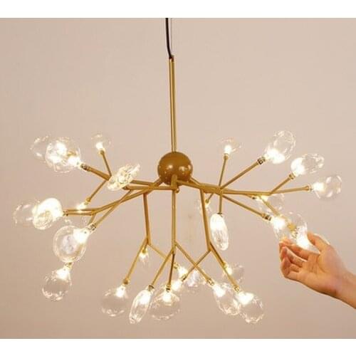 Firefly Pendant Lamp Olive Branch Hanging Lights Art Home Decorative LED Europe Style Petal AC110/220V Foyer Living Dinning Room