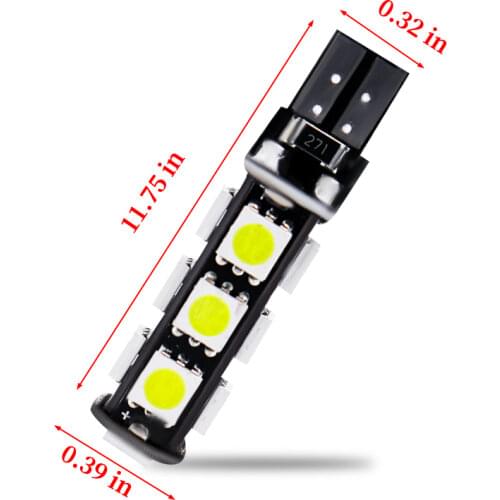 T10 LED reverse light W5W marker lamps 13 5050 SMD automotive led bulb 12V canbus xenon halogen car dashboardSignal Lamp