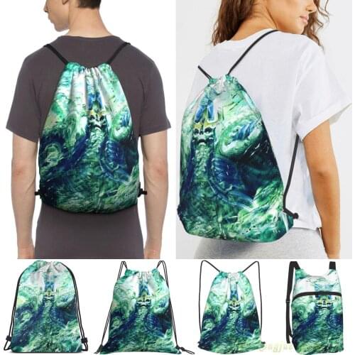 Unisex Drawstring Bags Nagash Undying King Women Drawstring Backpacks Men Outdoor Travel Backpacks Training Fitness Bag