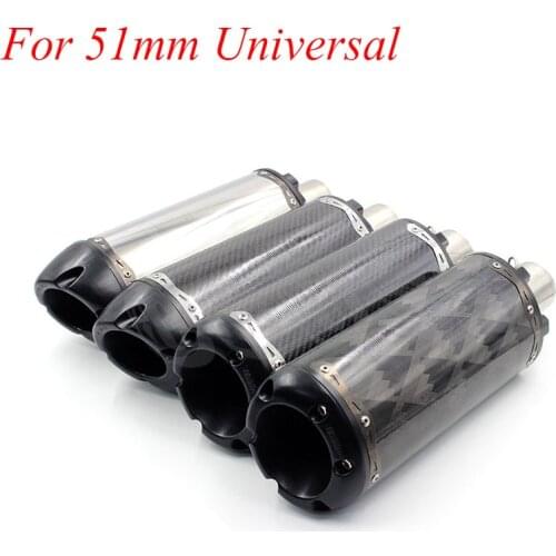 38-51mm Universal Escape Moto Motorcycle Exhaust Pipe CNC Brothers For YZF USA Two MT09 Z900 CBR Carbon Fiber Modified DB killer