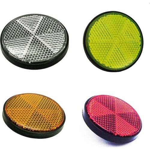 Bicycle Round Reflector Night Cycling Safety Reflective Light Mountain Bike Front Rear Warning Tail Light Bike Accessories Parts