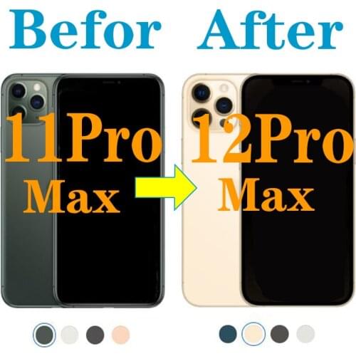 OEM Rear Cover For iPhone 11ProMax Convert to iPhone 12Promax Housing,for iPhone 11 Promax Turn into Phone 12 Pro Max DIY Phone