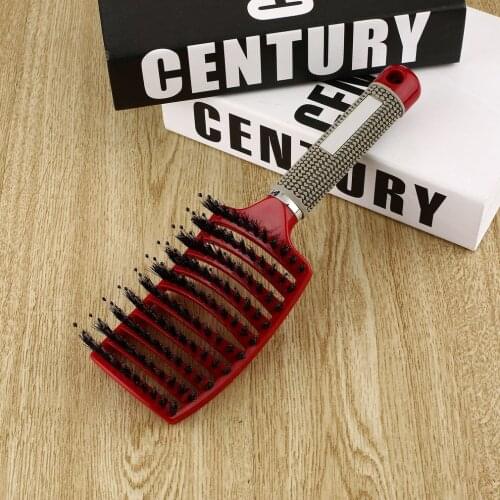 Hair Brush Women Female Hair Scalp Massage Comb Bristle Nylon HairBrush Wet Curly Detangle Hair Brush For Salon Hairdressing