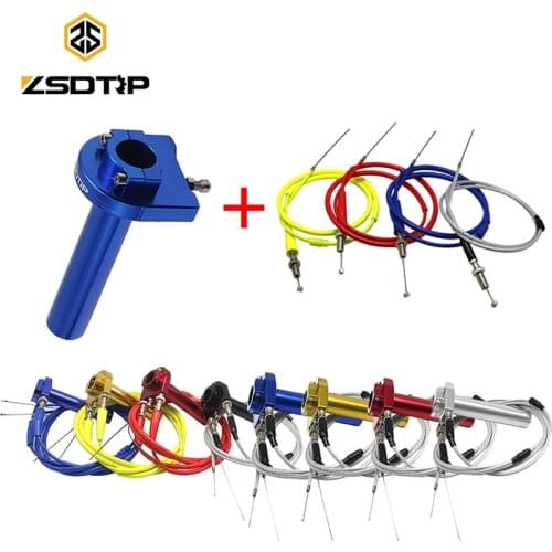 ZSDTRP Aluminum Throttle Grip Quick Twist Gas throttle Settle With Throttle Cable Fit Dirt Pit Bike ATV UTV Visual Grips