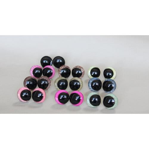 1000pcs---25mm TOY FUNNY CARTOON EYES glitter 3D toy eyes WITH washer for woolen diy plush doll color option--Y10