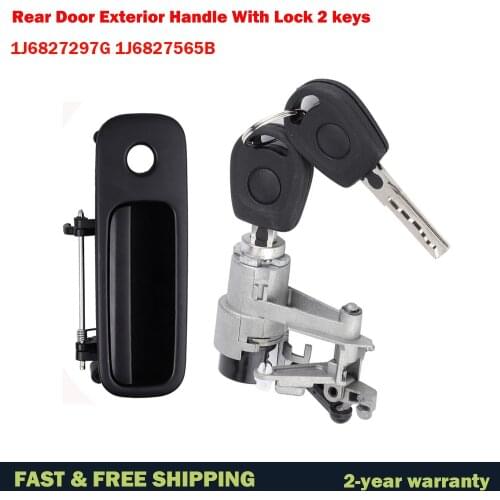 1J6827297G 1J6827565B Tailgate Rear Outer Door Handle with Lock 2 Keys For Volkswagen GOLF IV Seat Arosa Lupo 1997-2006