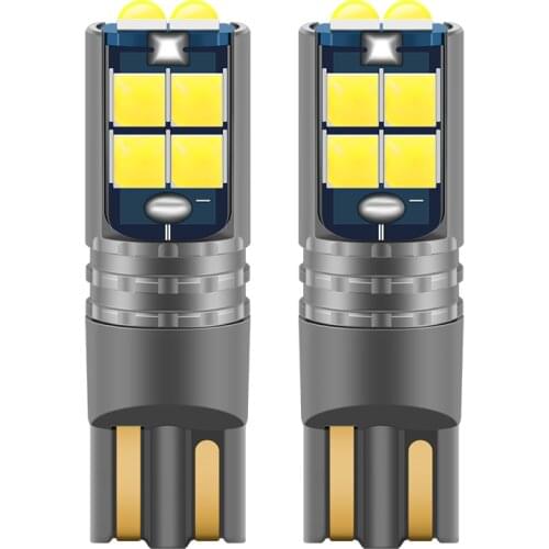 2pcs T10 LED Canbus W5W 3030 10SMD 10W 12V 24V 194 168 Auto LED Car Interior Light plate Dome Reading Lamp Clearance Light