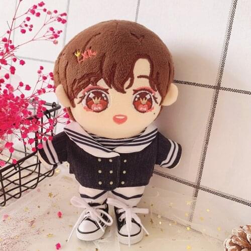 20cm Plush Dolls Clothes Outfit Accessories for Korea Sean Xiao EXO Idol Dolls Bodysuit Clothing Fans Gift