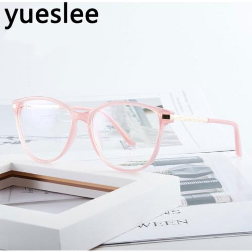 46950 Plastic Titanium Round Glasses Frame Men Women Optical Fashion Anti Blue Computer Eyeglasses