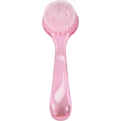 652C Round Head Nail Art Powder Dust Remover Cleaning Brush with Plastic Long Handle