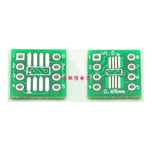Free Shipping!!! 20pcs sop8 turn dip8 adapter plate / patch transfer line /PCB/0.65MM/1.27/TSSOP / Electronic Component