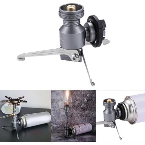 Campact Gas Canister Adapter Butane Collapsible Stove Connector Lamp Tank Stand Camping Picnic BBQ Backpacking